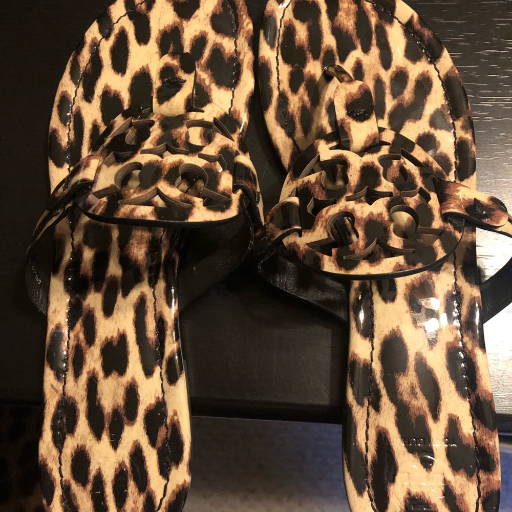 ToryBurch leopard Miller sandals preowned